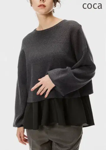 coca 니트 세트 블라우스