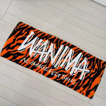 WANIMA 페이스 타월 오렌지 주황색 제브라 패턴