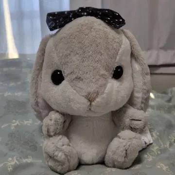 포테우사롯삐 봉제 인형 28cm 그레이 화이트 택 포함 토끼