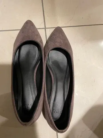 브라운 스틸레토 펌프스 25.0cm