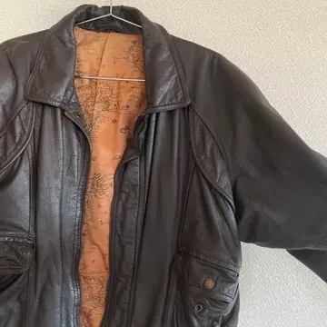 다크 브라운 가죽 자켓 오버 사이즈