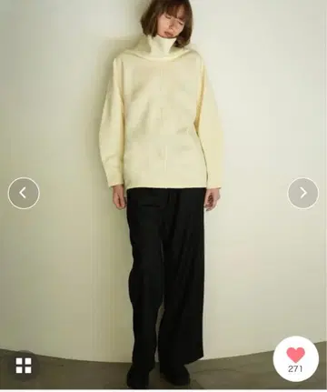 CLANE 스탠드 넥 와이드 상의