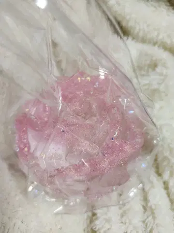 54 반짝반짝 클리어 핑크 장미 스퀴즈