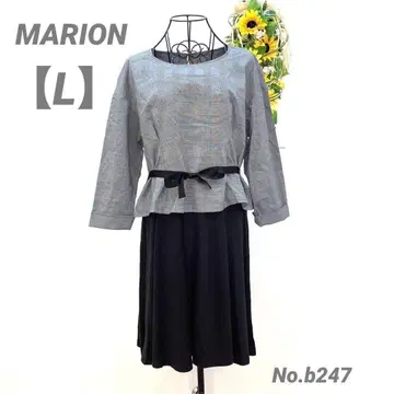MARION 청순 스타일 원피스 L 긴팔 수트풍 고급 식사 모임 발표회