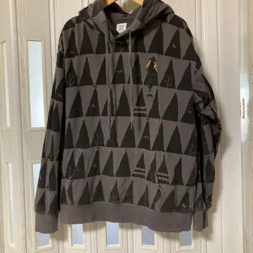 graniph 그레이 나무와 UFO 패턴 후드티 M