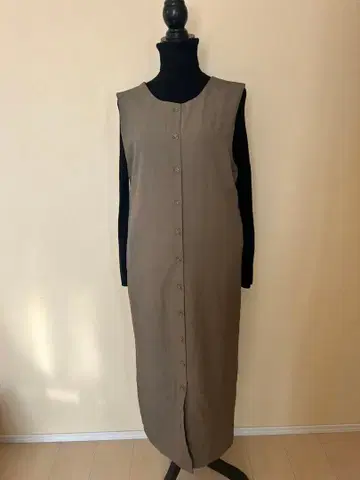 슬리브리스 셔츠 원피스