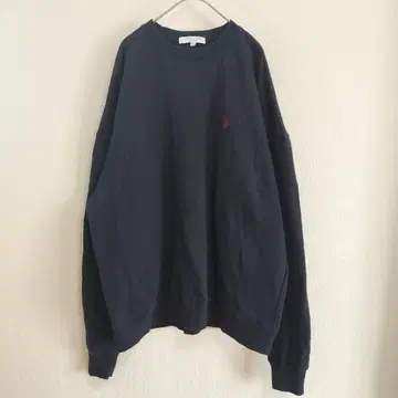 U.S.POLO ASSN. 남성용 맨투맨 M 네이비 자수 로고