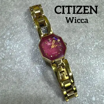 작동품 CITIZEN Wicca 위카 여성용 아날로그 손목시계