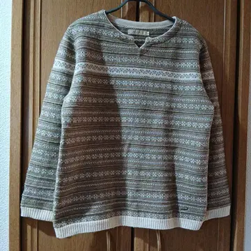 크로커다일 스웨터 올 패턴 로고 포함 모 100% 사이즈 LL