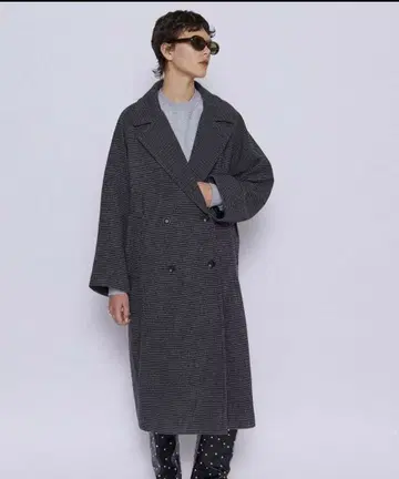 MAISON SPECIAL Gun Club Plaid Long Coat