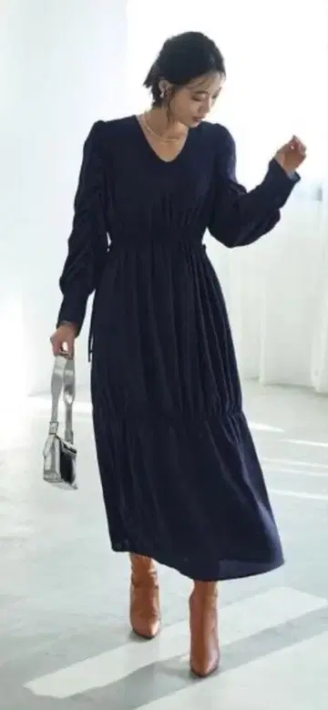 STYLEDELI [ LUXE ] 양류 개더 원피스