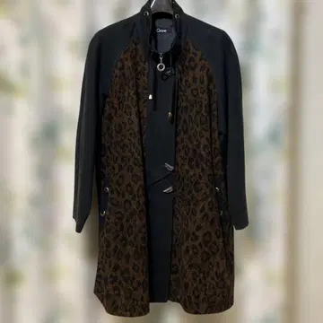 레오파드 무늬 롱 코트