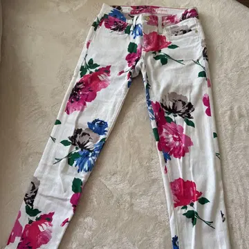 케이트 스페이드 플라워 프린트 스키니 팬츠