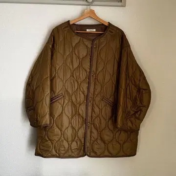 FREAK'S STORE 브라운 퀼팅 자켓