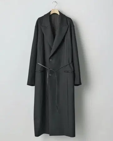 25AW ssstein 맥시 기장 피크 라펠 코트