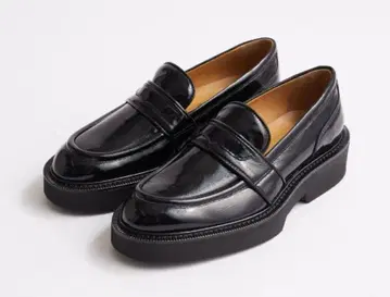 FABIO RUSCONI 블랙 로퍼