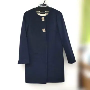 JUSGLITTY 네이비 롱 코트 S