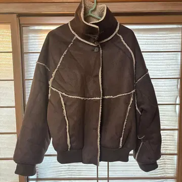 로리즈팜 무스탕 보아 블루종