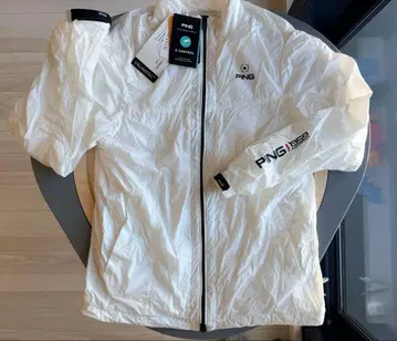 택 포함 새상품 PING 핑 초경량 방풍 발수 테크 스트레치 블루종