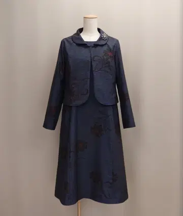 기모노 리메이크 파이핑 자켓과 A라인 원피스