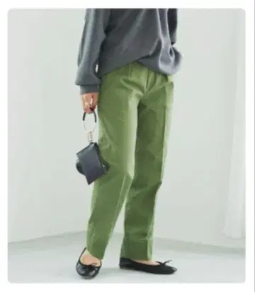 스픽 앤 스팬 카키 스트레치 개버딘 카고 팬츠 36