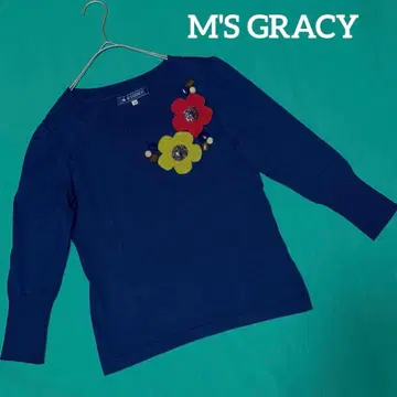 인기 엠즈 그레이시 까멜리아 라이트 네이비 스웨터 M