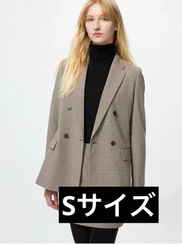 유니클로 S 더블 자켓 브라운