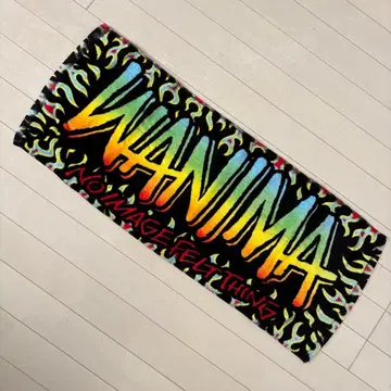 WANIMA 페이스 타월 보이단 컬러풀 불꽃 패턴