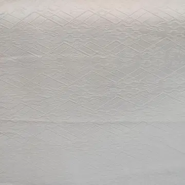 화이트 기모노 옷감 입체 무늬 순수 실크