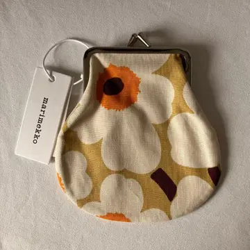 새상품 마리메꼬 가마구치 파우치 (원형) 우니코 캐러멜