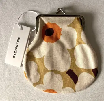 새상품 마리메꼬 가마구치 파우치 (원형) 우니코 캐러멜