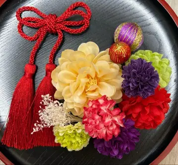 성인식 졸업식 시치고산 사전 촬영 머리 장식