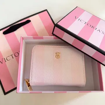 미사용 새상품 Victoria's Secret 핑크 스트라이프 지갑