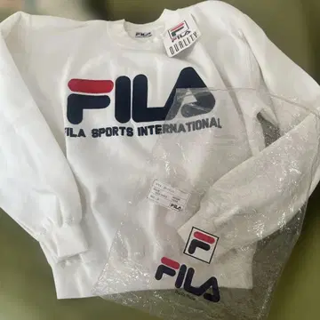 FILA 화이트 맨투맨 M 트레이닝복