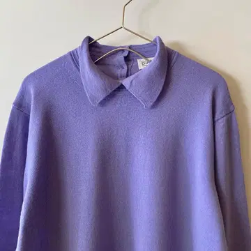 이탈리아제 카라 부착 니트 스웨터 라벤더