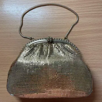 골드 메쉬 클러치백