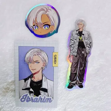 이 브라힘 GRAY x ACCENT 폴라로이드 스티커