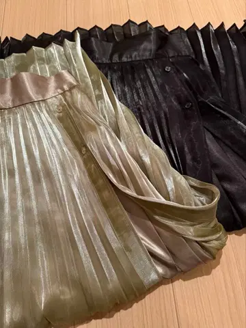 MURUA 플리츠 롱 스커트