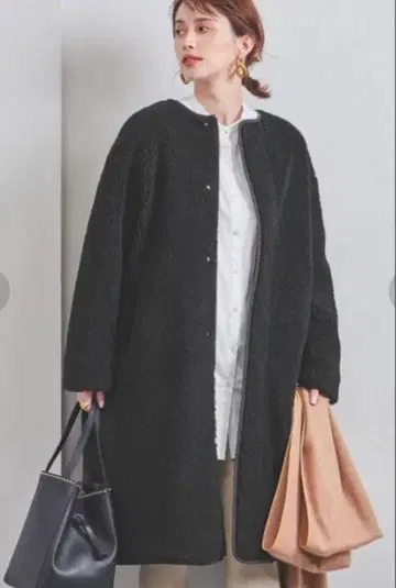 UNITED ARROWS 보아 코트 38 블랙