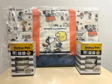 스누피 토트형 쇼핑백 보온 보냉 델리카 포트 피넛