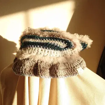 스트라이프 뜨개질 디자인 모자