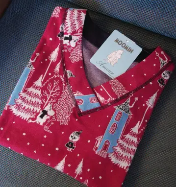 미사용 새상품 무민 MOOMIN 룸웨어 에이프런 원피스