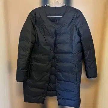 MUJI 경량 오스트리아 다운 코트 네이비 M