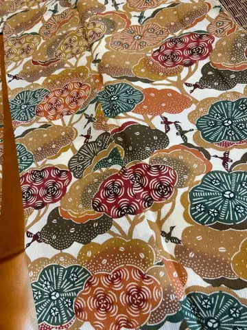 형염 코몬 기모노 나무와 새