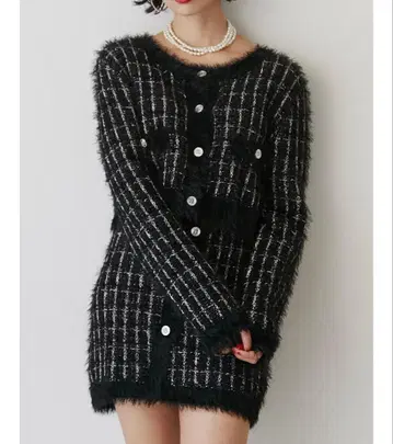 jouetie 트위드 라이크 니트 가디건 (셋업 가능)