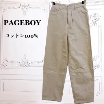 [페이저 보이] 캐주얼 팬츠 [S] 아이보리 코듀로이 면 100%