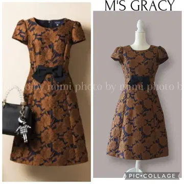 M'S GRACY* 플라워 자카드 원피스