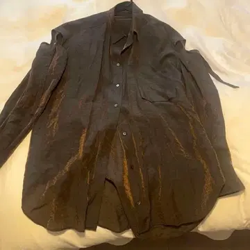 MAISON SPECIAL 슬리브 셔츠 편광 카키