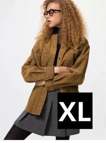 유니클로 코듀로이 롱 셔츠 자켓 XL 사이즈