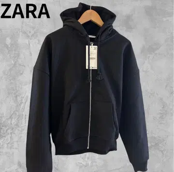 ZARA 블랙 집업 후드티